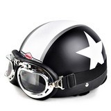 Helmet Cruiser Capacete Motocross Open Face Half Riding Goggles Visor